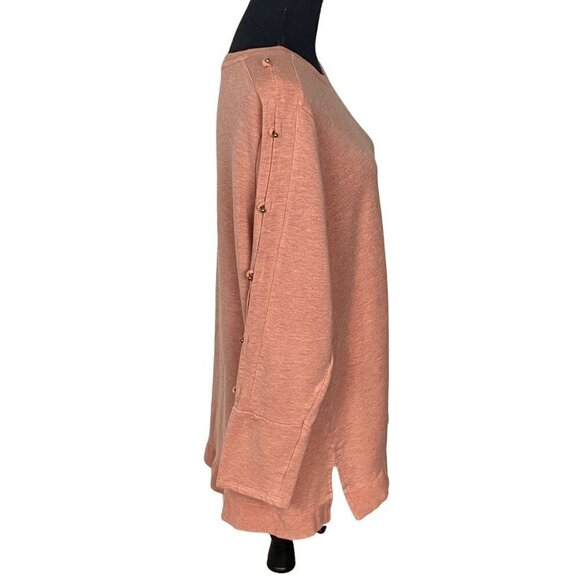 SOFT SURROUNDINGS Sweater Pullover Long Sleeve Peach 1X 7-13 - Picture 3 of 9